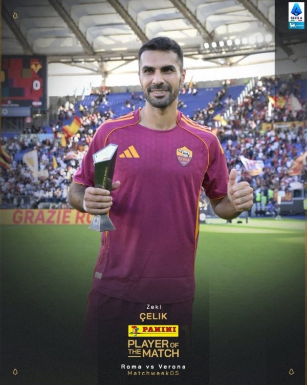 Hỗ trợ, Serie A chính thức: Celic được bầu làm trò chơi hay nhất của Roma 2-0 Verona